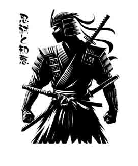 Samurai Ninja - Digital Art | PNG, JPEG & SVG | Instant Download for Apparel, Décor and Wall Art