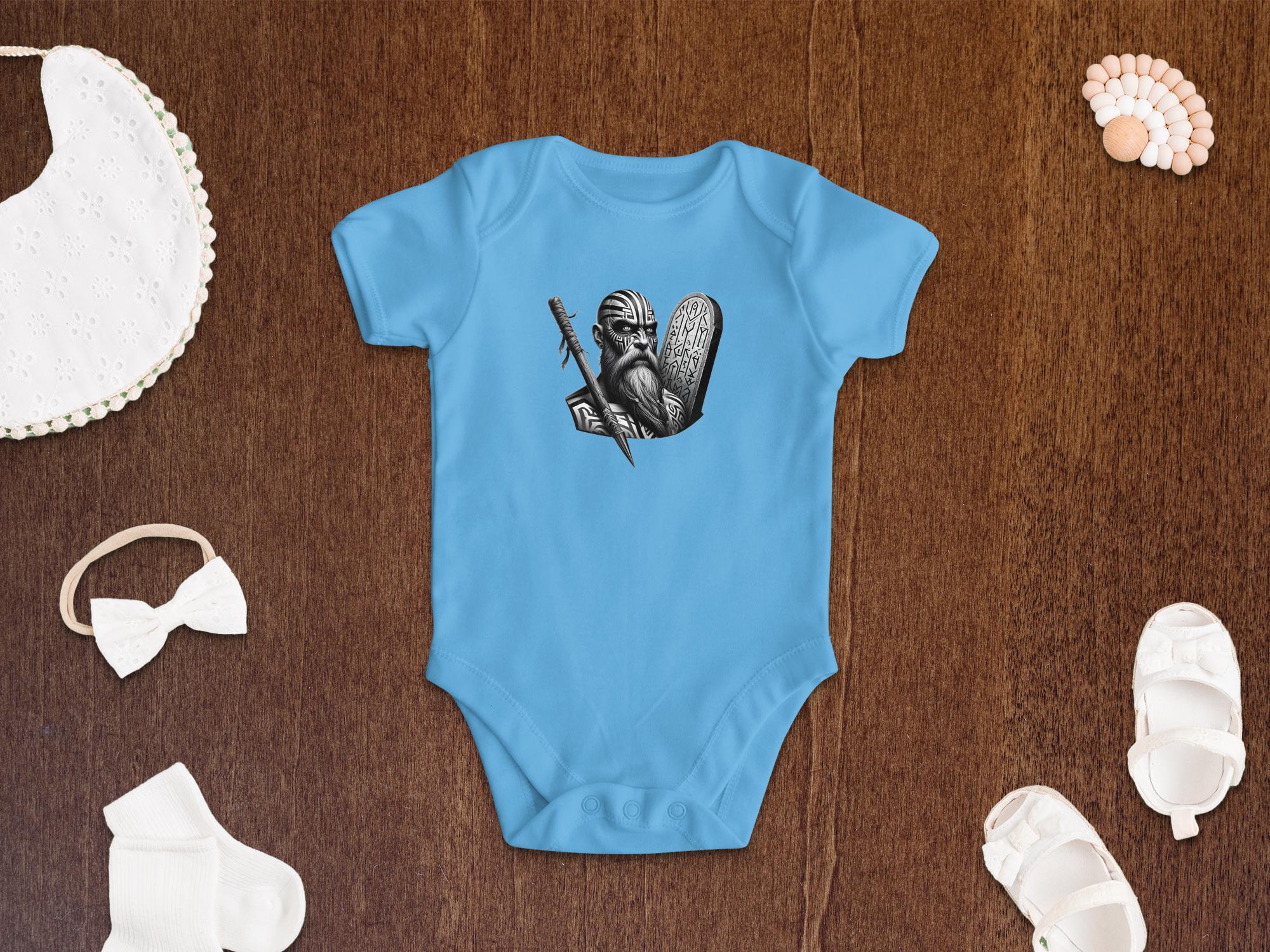 Viking Determination - Coloured Toddler Bodysuit Realistic Norse Talisman Unisex Valhalla Tee Graphic Design