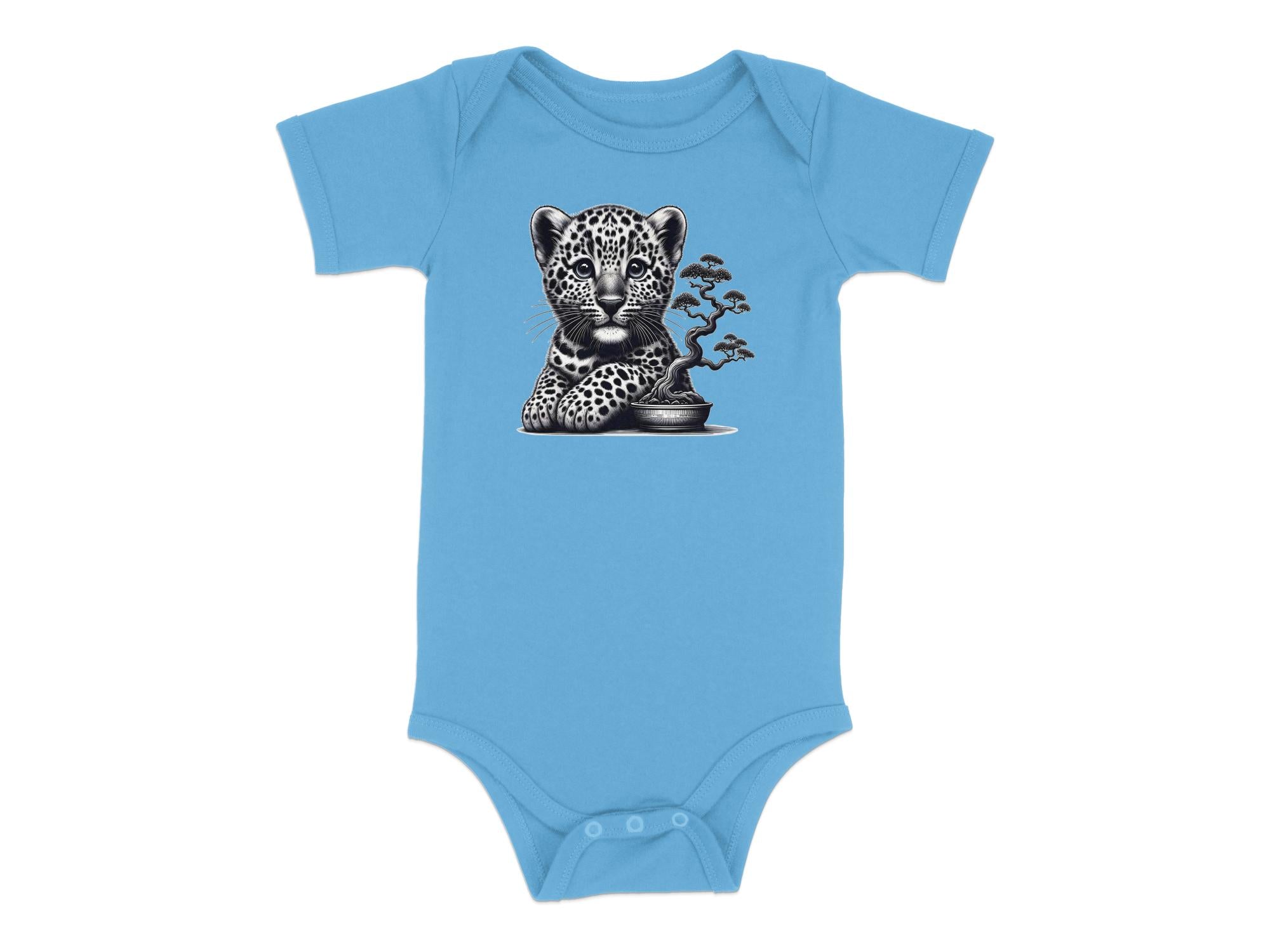 Leopard Bonsai - Coloured Toddler Bodysuit Realistic Animal Talisman Unisex Cute Tee Graphic Design