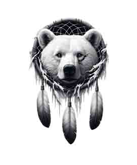 Dreamcatcher Bear - Digital Art | PNG, JPEG & SVG | Instant Download for Apparel, Décor and Wall Art