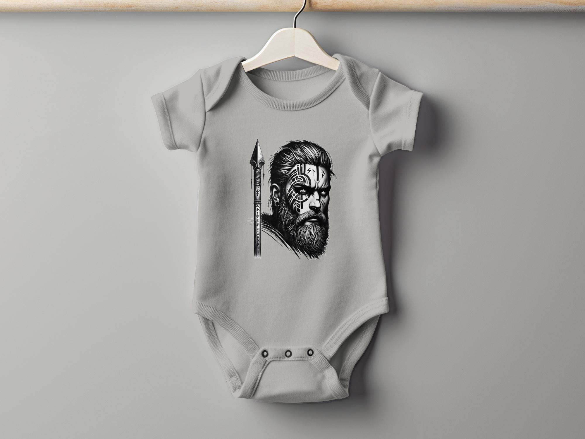 Viking Protector - Coloured Toddler Bodysuit Realistic Norse Talisman Unisex Valhalla Tee Graphic Design