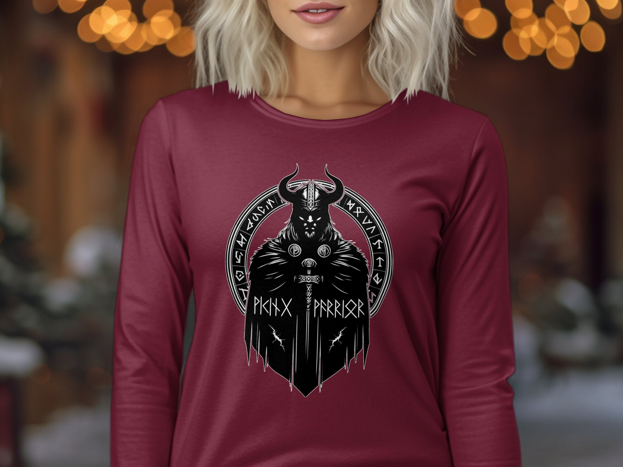 Viking Seer - Coloured Gildan Long Sleeve Shirt  Norse Talisman Men Women Unisex Valhalla Tee