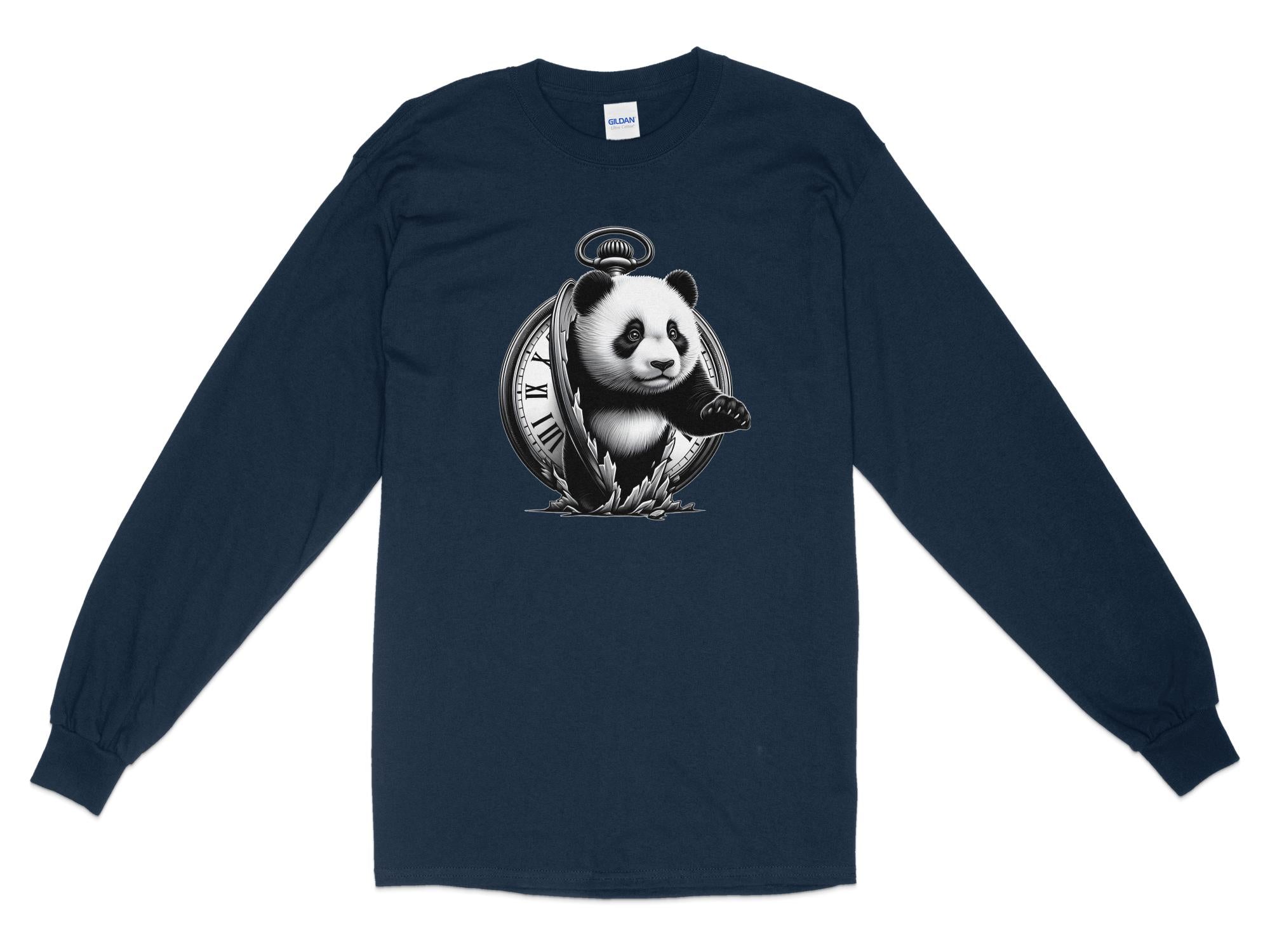 Panda - Coloured Gildan Long Sleeve Realistic Animal Talisman Unisex Cute Tee Graphic Design