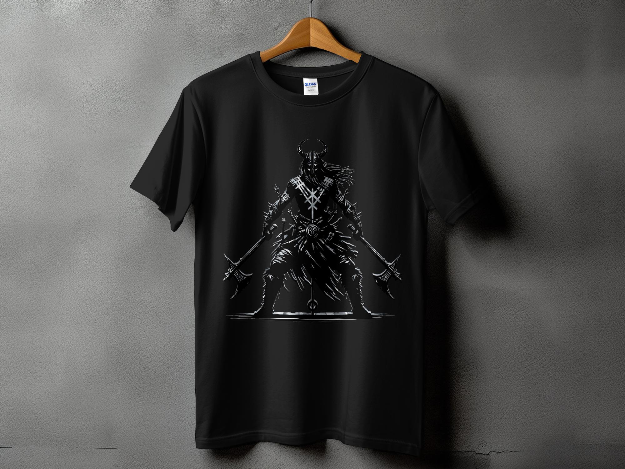 Viking Indomitable - Coloured Gildan T Shirt Norse Talisman Men Women Unisex Valhalla Tee