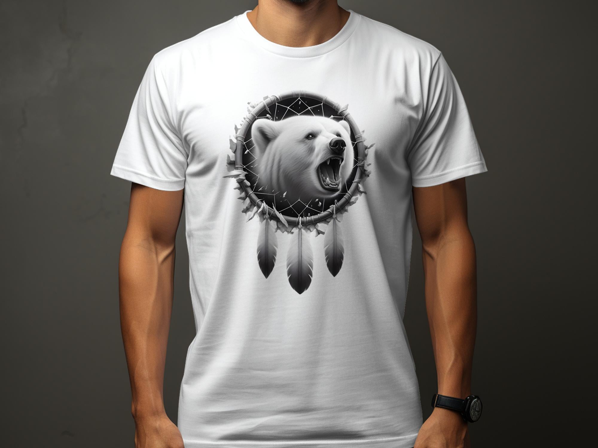 Dreamcatcher Bear - Coloured Gildan T-Shirt Realistic Native American Talisman Unisex Mythology Tee Graphic Design