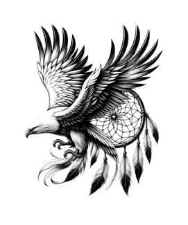 Dreamcatcher Eagle - Digital Art | PNG, JPEG & SVG | Instant Download for Apparel, Décor and Wall Art