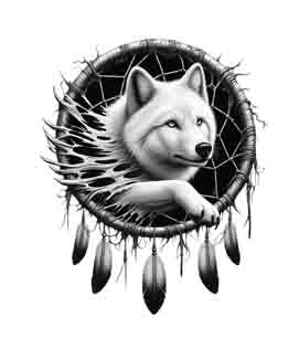 Dreamcatcher Wolf - Digital Art | PNG, JPEG & SVG | Instant Download for Apparel, Décor and Wall Art