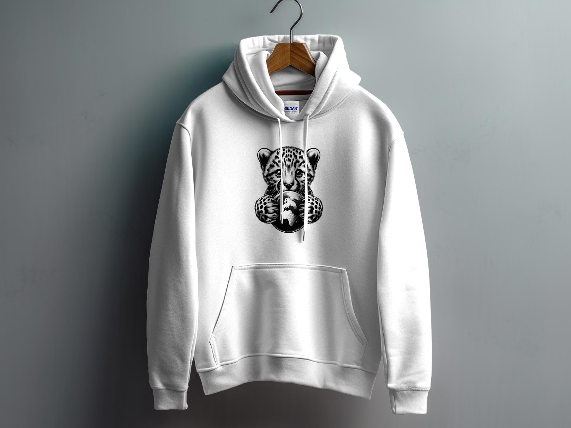 Cheetah World - Coloured Gildan Hoodie Realistic Animal Talisman Unisex Cute Tee Graphic Design