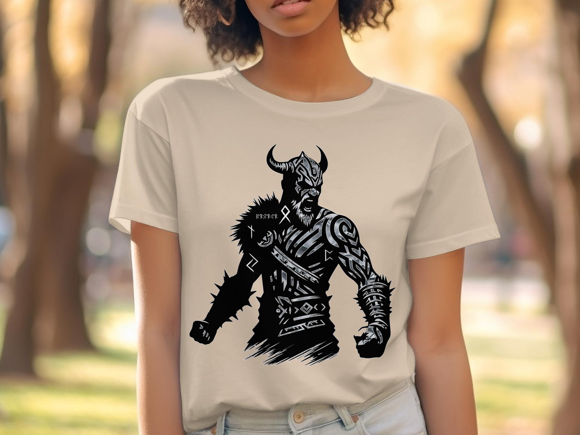 Viking Berserker - Coloured Gildan T Shirt Norse Talisman Men Women Unisex Valhalla Tee