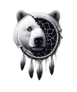 Dreamcatcher Bear - Digital Art | PNG, JPEG & SVG | Instant Download for Apparel, Décor and Wall Art