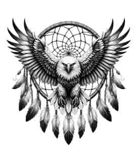 Dreamcatcher Eagle - Digital Art | PNG, JPEG & SVG | Instant Download for Apparel, Décor and Wall Art