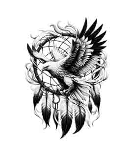 Dreamcatcher Eagle - Digital Art | PNG, JPEG & SVG | Instant Download for Apparel, Décor and Wall Art