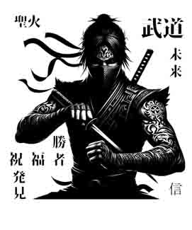 Samurai Ninja - Digital Art | PNG, JPEG & SVG | Instant Download for Apparel, Décor and Wall Art