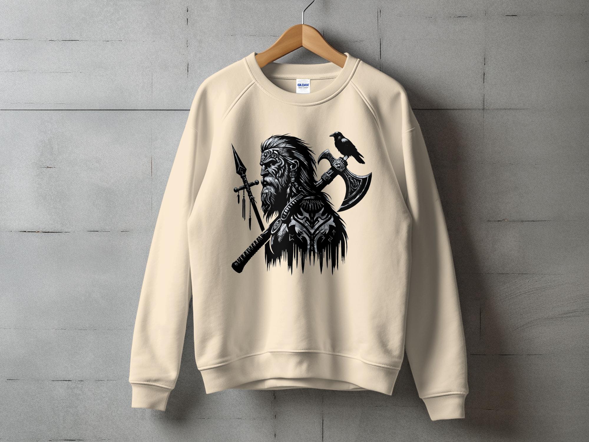 Viking Courage - Coloured Gildan Sweatshirt Norse Talisman Men Women Unisex Valhalla Tee