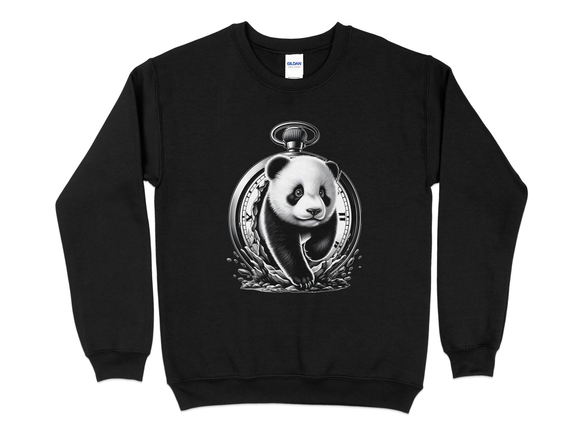 Panda - Coloured Gildan Sweatshirt Realistic Animal Talisman Unisex Cute Tee Graphic Design