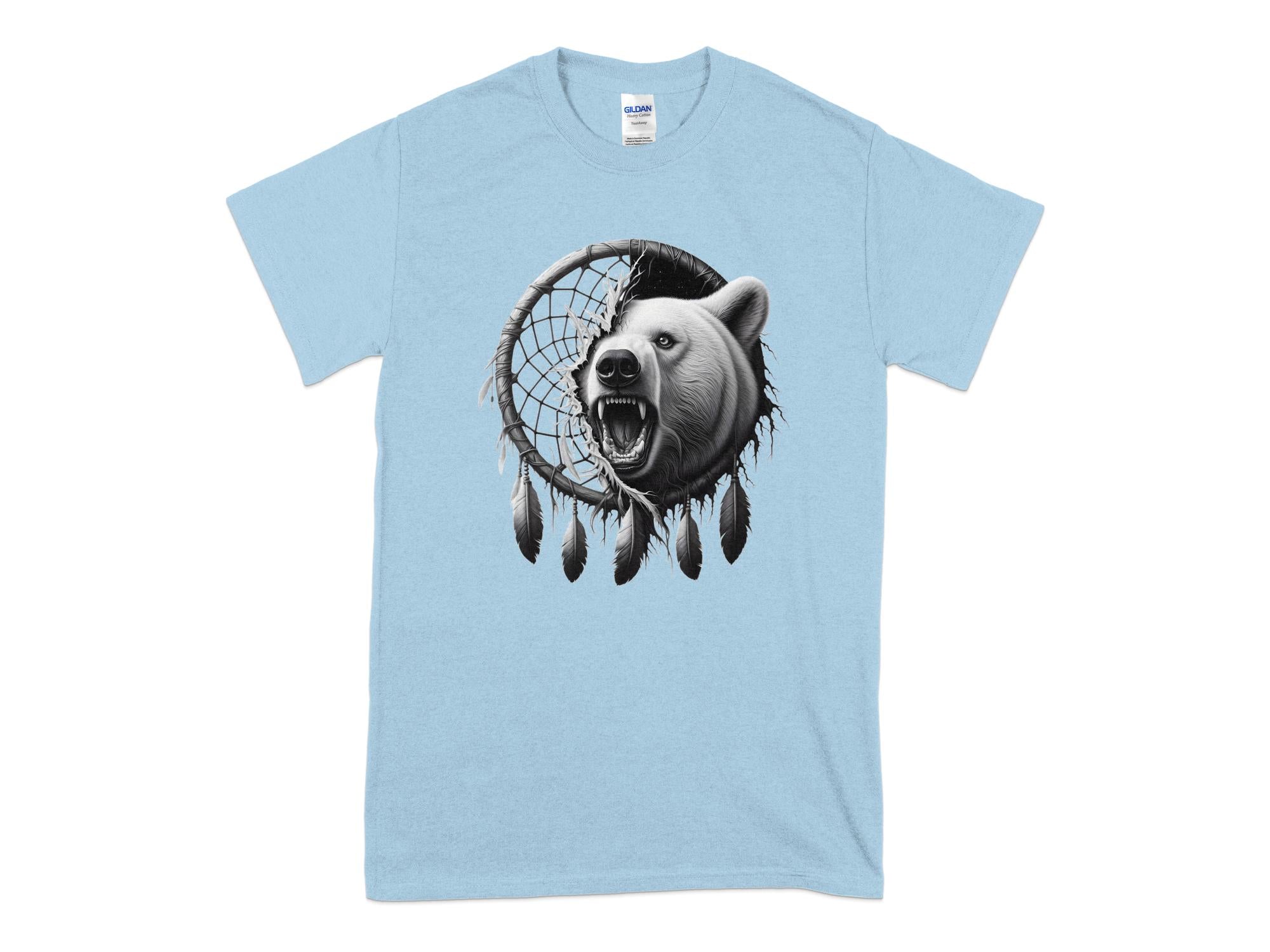 Dreamcatcher Bear - Coloured Gildan T-Shirt Realistic Native American Talisman Unisex Mythology Tee Graphic Design