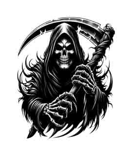 Grim Reaper - Digital Art | PNG, JPEG & SVG | Instant Download for Apparel, Décor and Wall Art