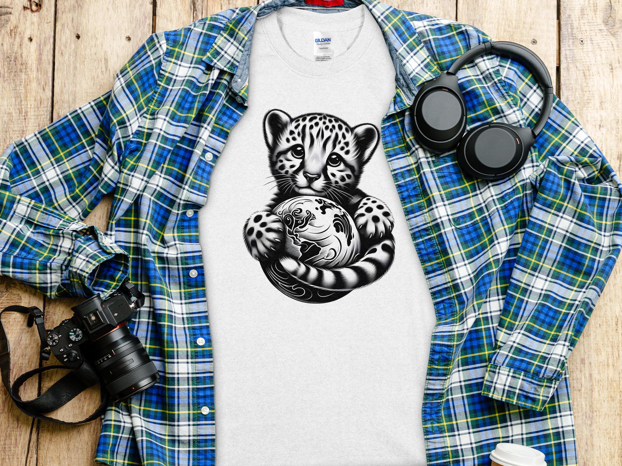 Cheetah World - Coloured Gildan T-Shirt Realistic Animal Talisman Unisex Cute Tee Graphic Design