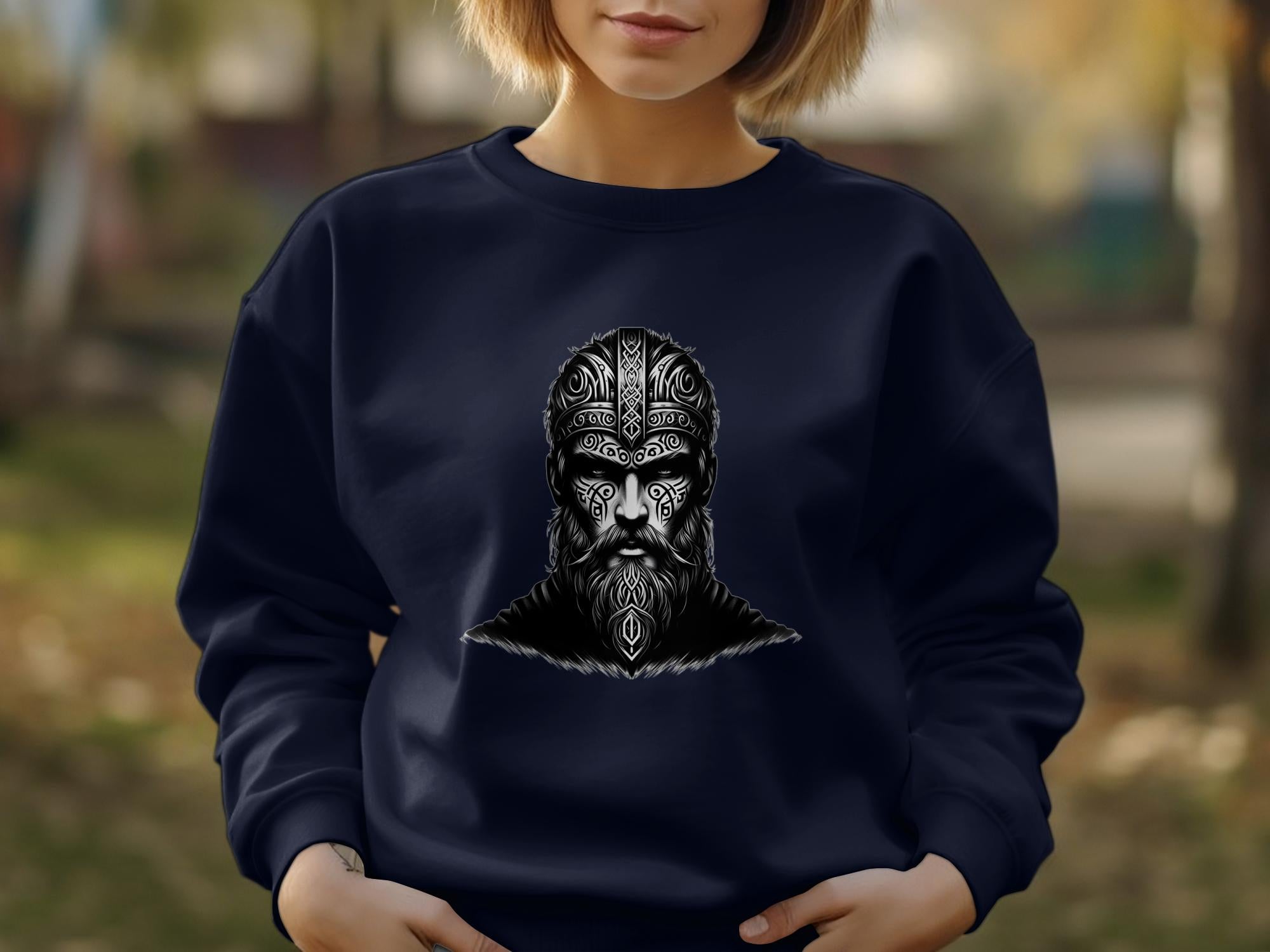 Viking Unyielding - Coloured Gildan Sweatshirt Realistic Norse Talisman Men Women Unisex Valhalla Tee Graphic Design