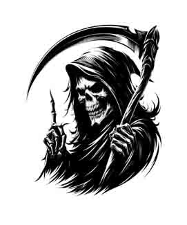 Grim Reaper - Digital Art | PNG, JPEG & SVG | Instant Download for Apparel, Décor and Wall Art