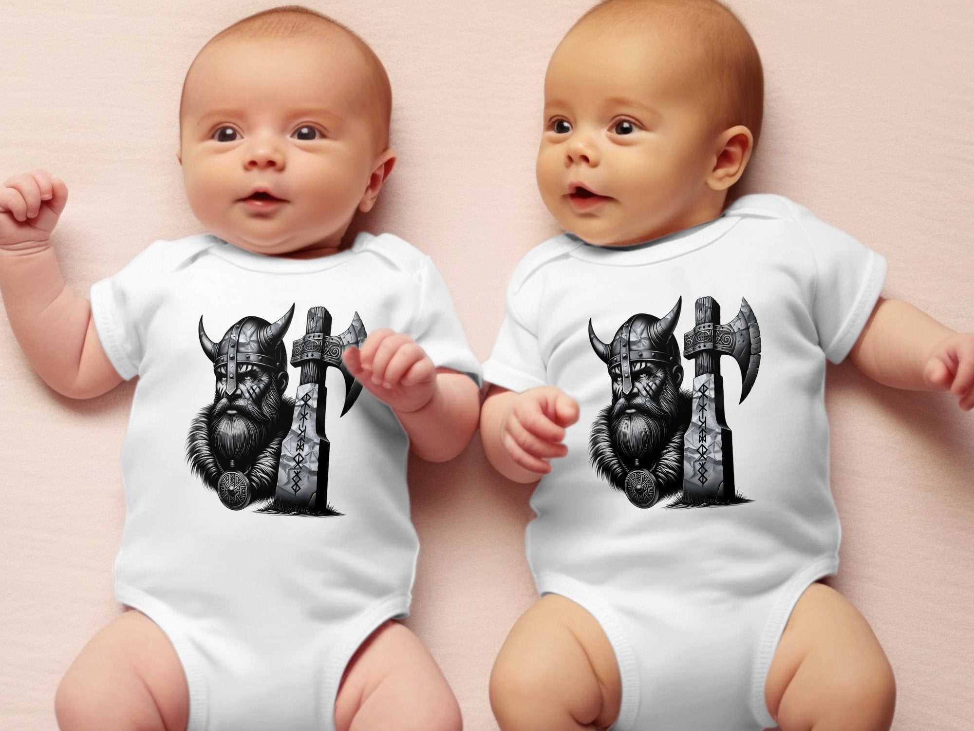 Viking Mettle - Coloured Toddler Bodysuit Realistic Norse Talisman Unisex Valhalla Tee Graphic Design