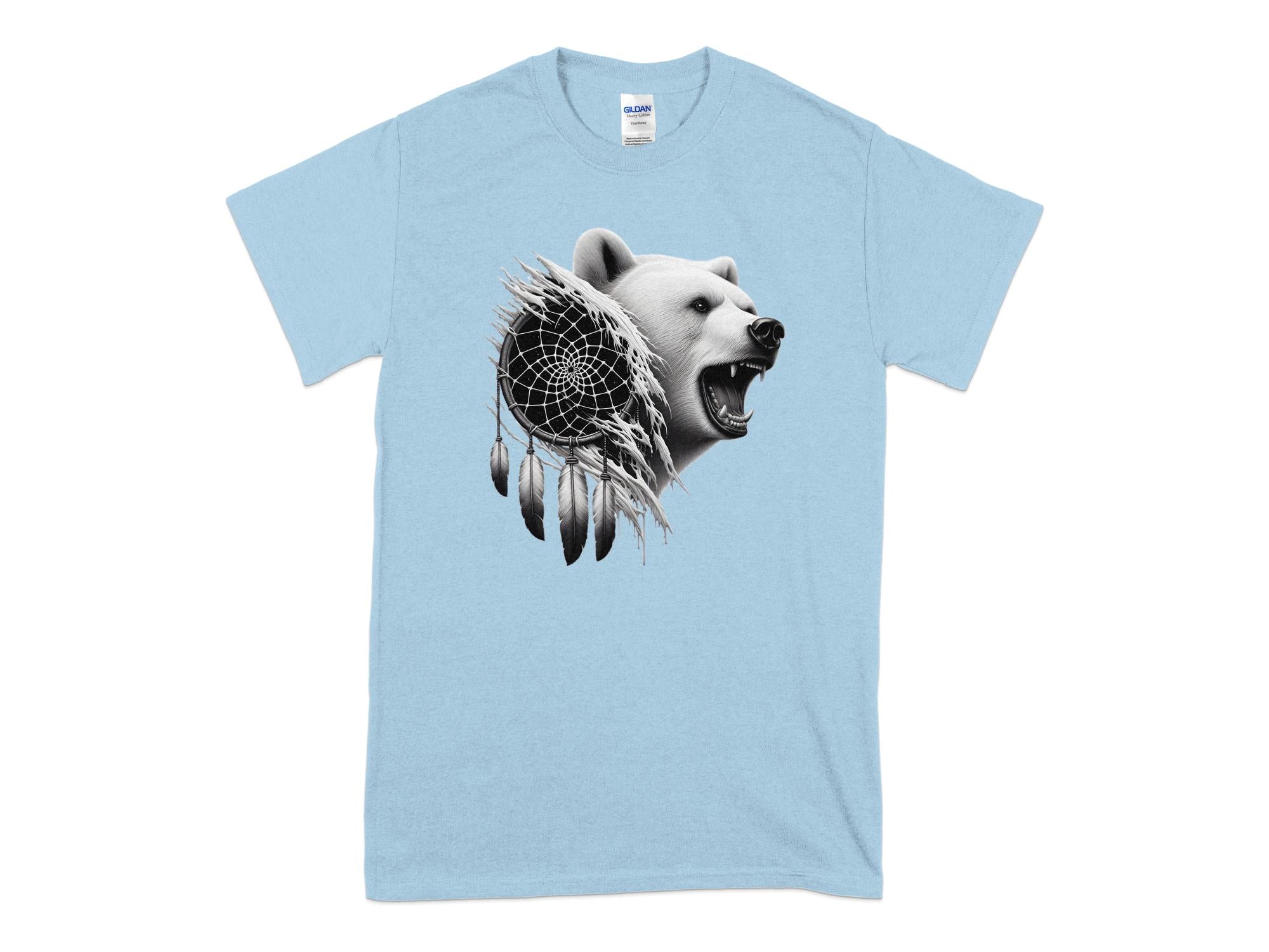 Dreamcatcher Bear - Coloured Gildan T-Shirt Realistic Native American Talisman Unisex Mythology Tee Graphic Design