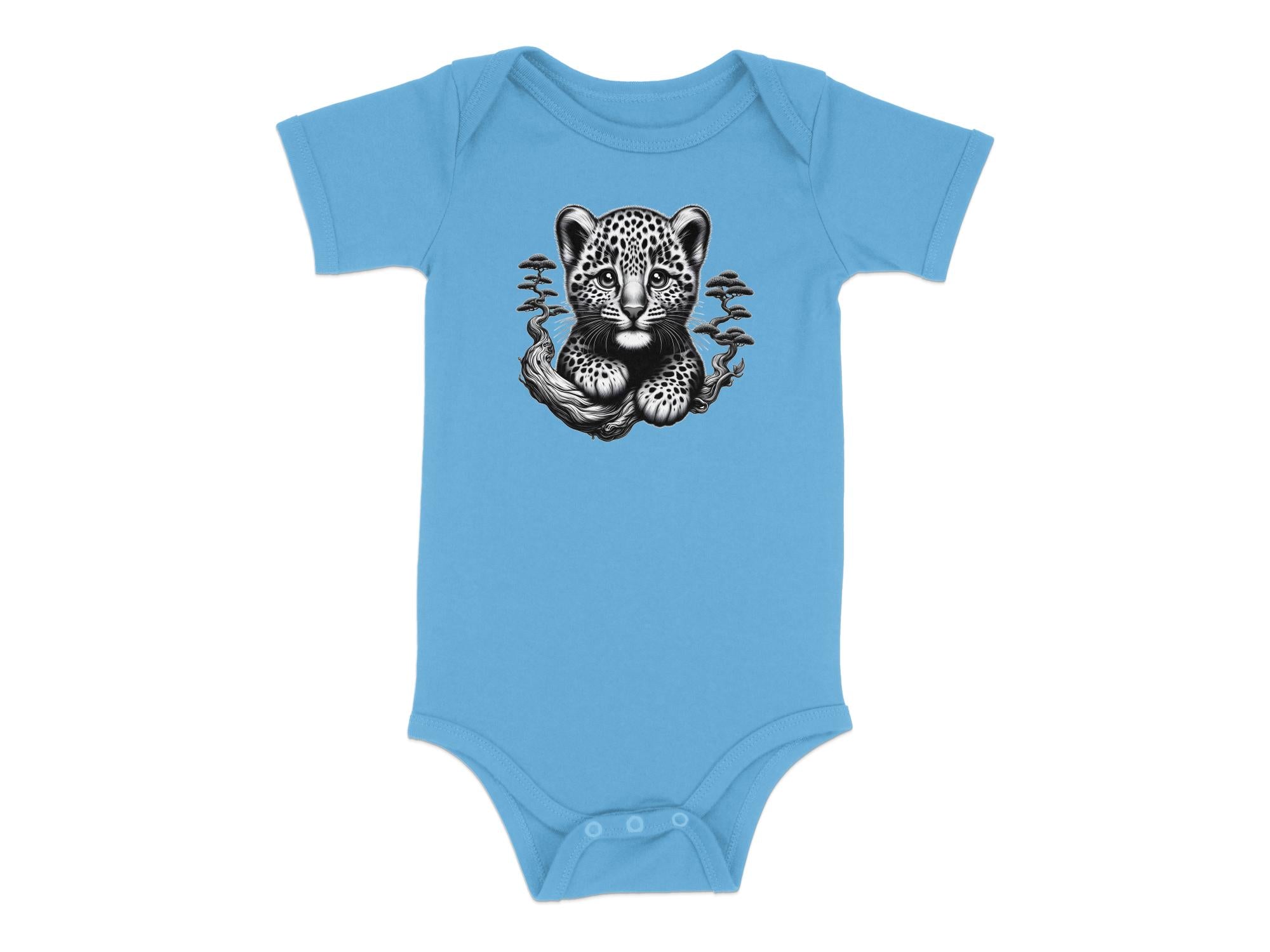 Leopard Bonsai - Coloured Toddler Bodysuit Realistic Animal Talisman Unisex Cute Tee Graphic Design