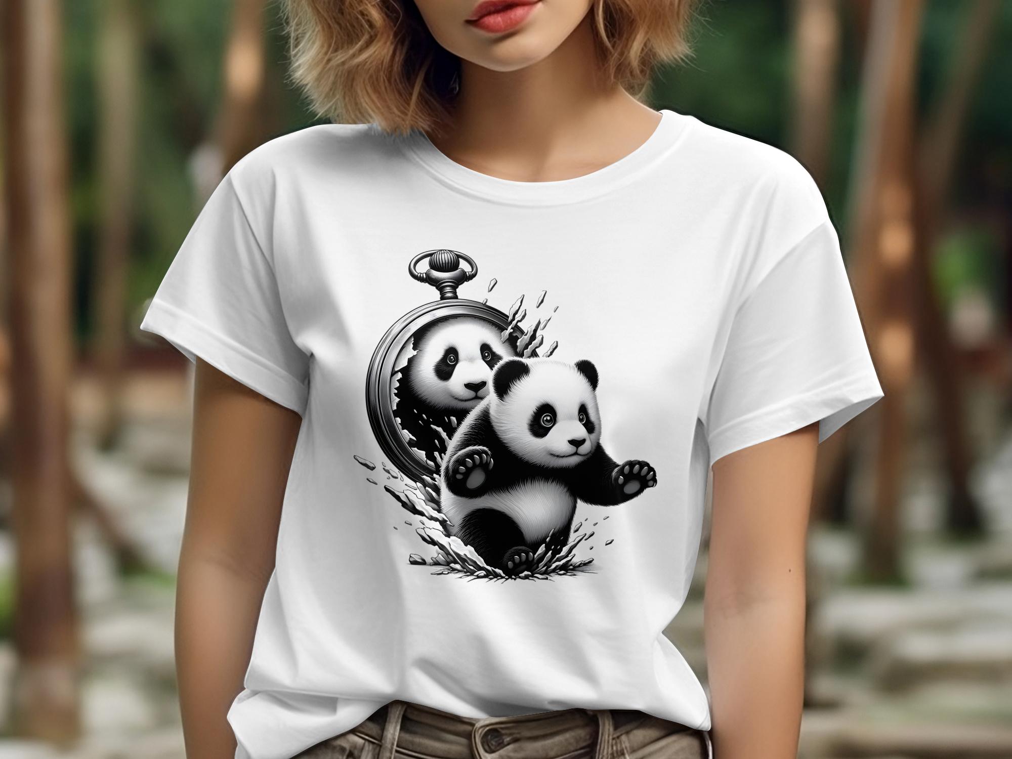 Panda - Coloured Gildan T-Shirt Realistic Animal Talisman Unisex Cute Tee Graphic Design