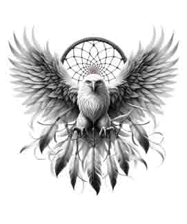 Dreamcatcher Eagle - Digital Art | PNG, JPEG & SVG | Instant Download for Apparel, Décor and Wall Art