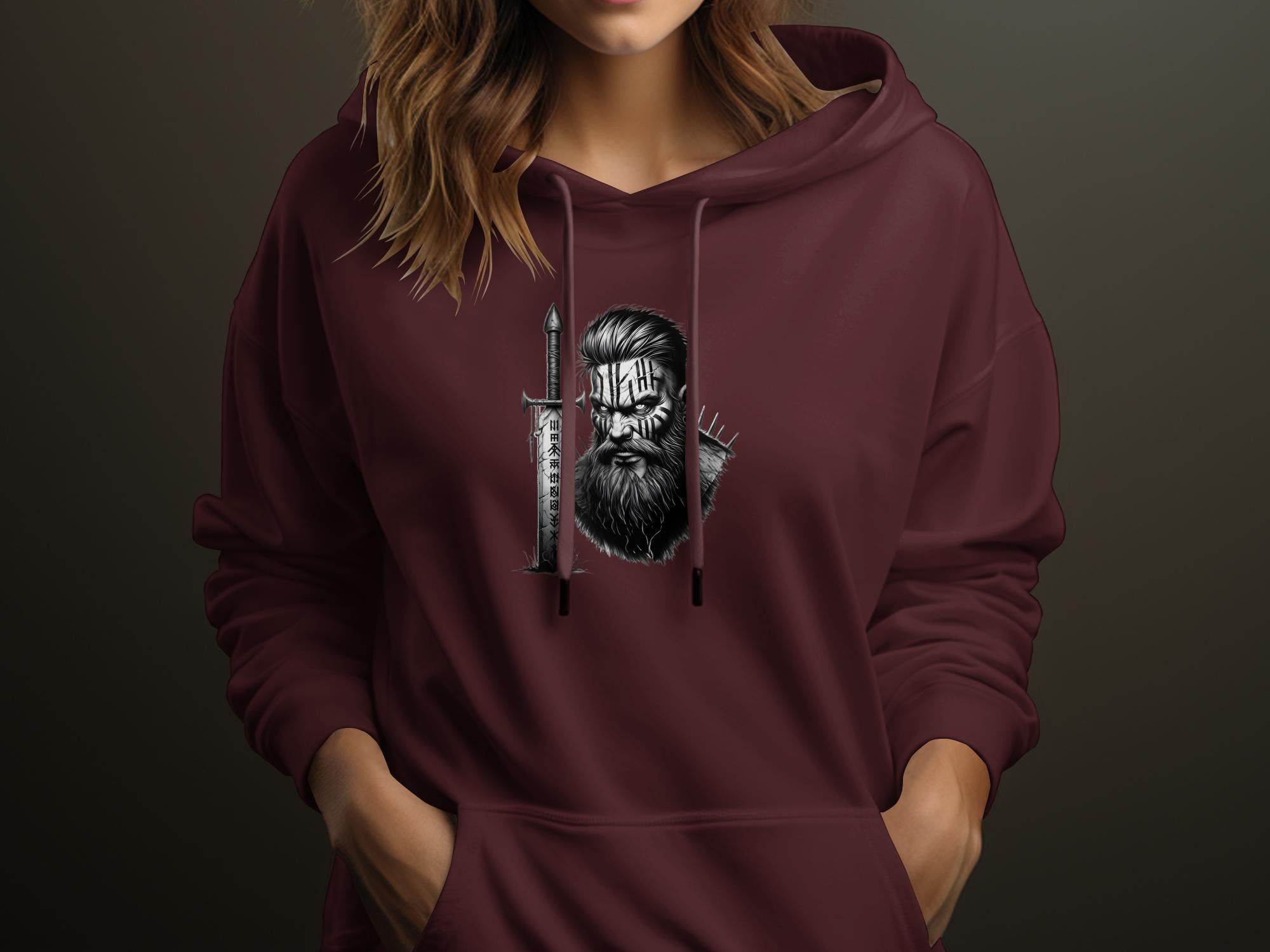 Viking Dauntless - Coloured Gildan Hoodie Realistic Norse Talisman Men Women Unisex Valhalla Tee Graphic Design