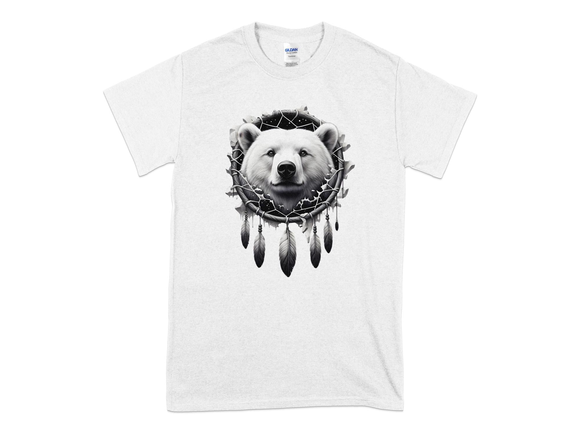 Dreamcatcher Bear - Coloured Gildan T-Shirt Realistic Native American Talisman Unisex Mythology Tee Graphic Design