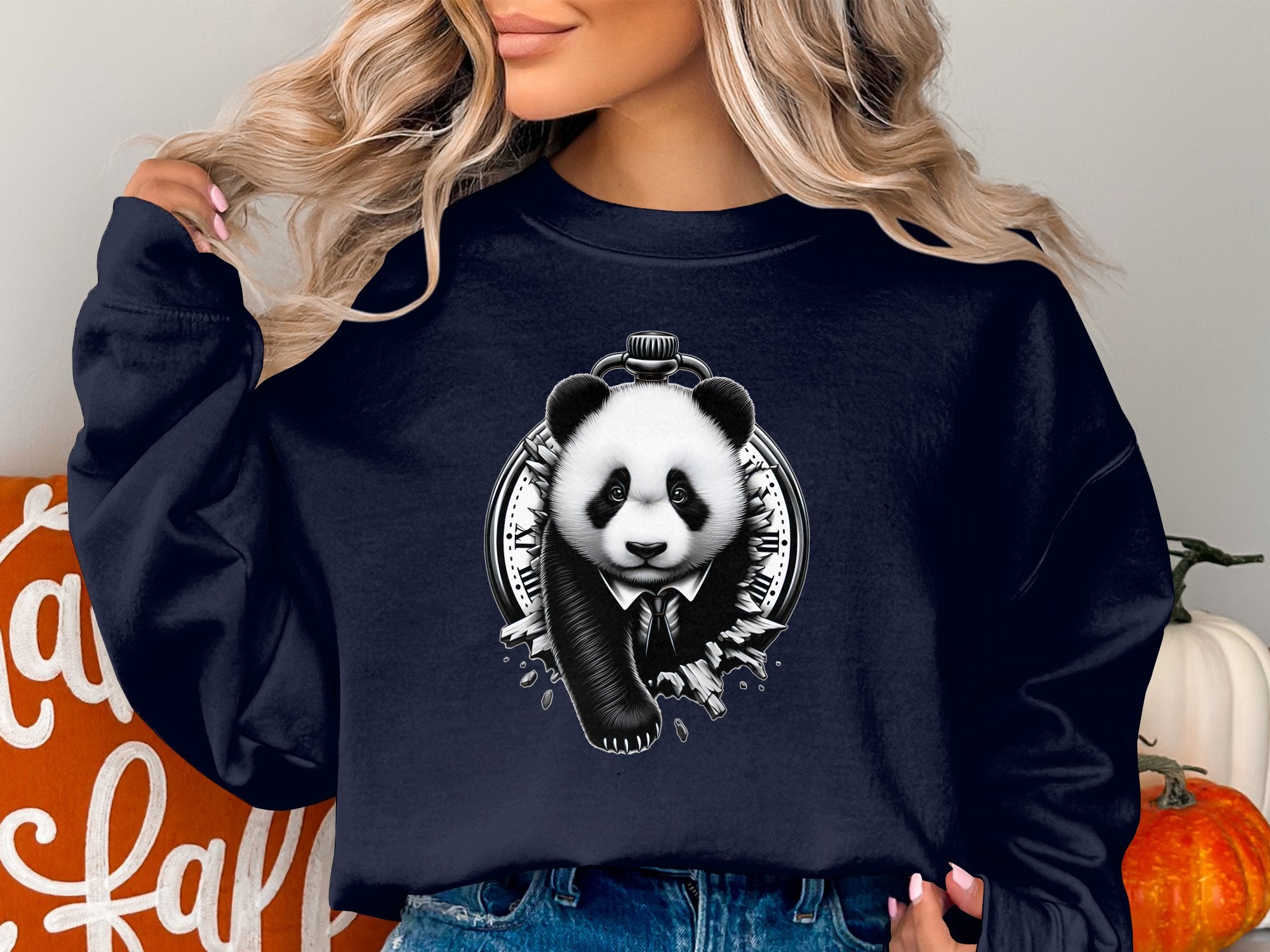 Panda - Coloured Gildan Sweatshirt Realistic Animal Talisman Unisex Cute Tee Graphic Design