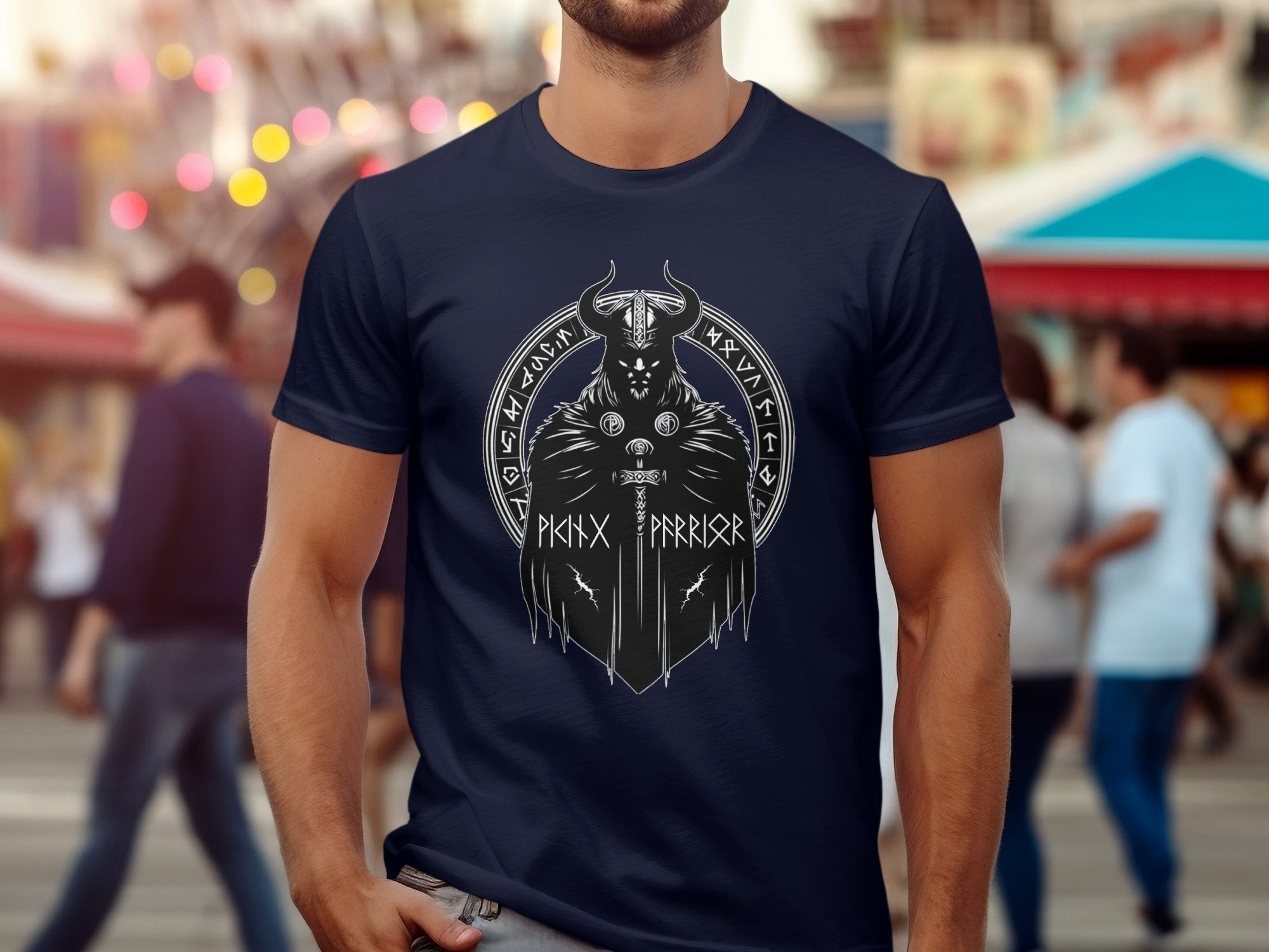 Viking Seer - Coloured Gildan T Shirt Norse Talisman Men Women Unisex Valhalla Tee