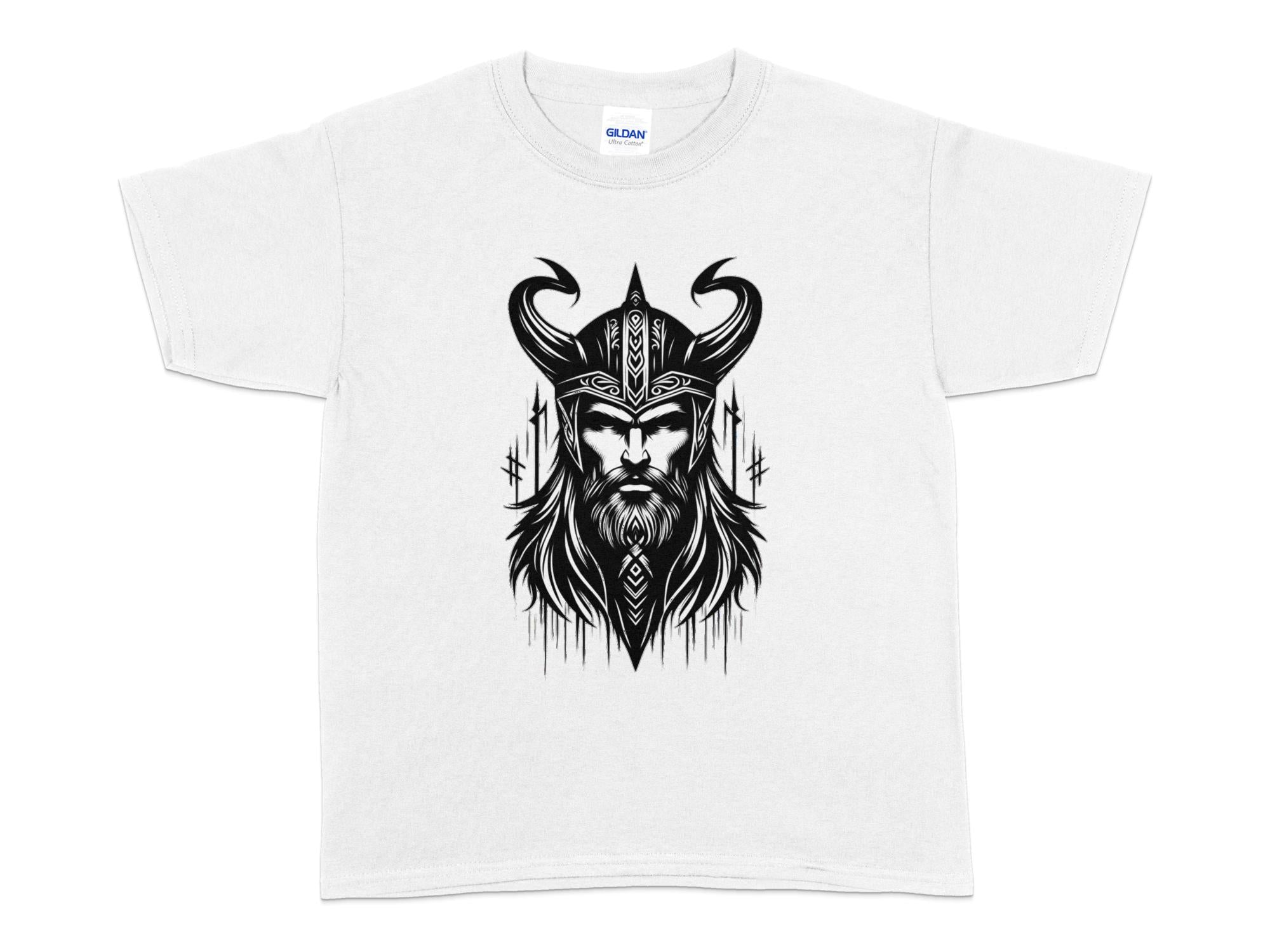 Viking Zeal - Coloured Gildan Kids T-Shirt Realistic Norse Talisman Unisex Valhalla Tee Graphic Design