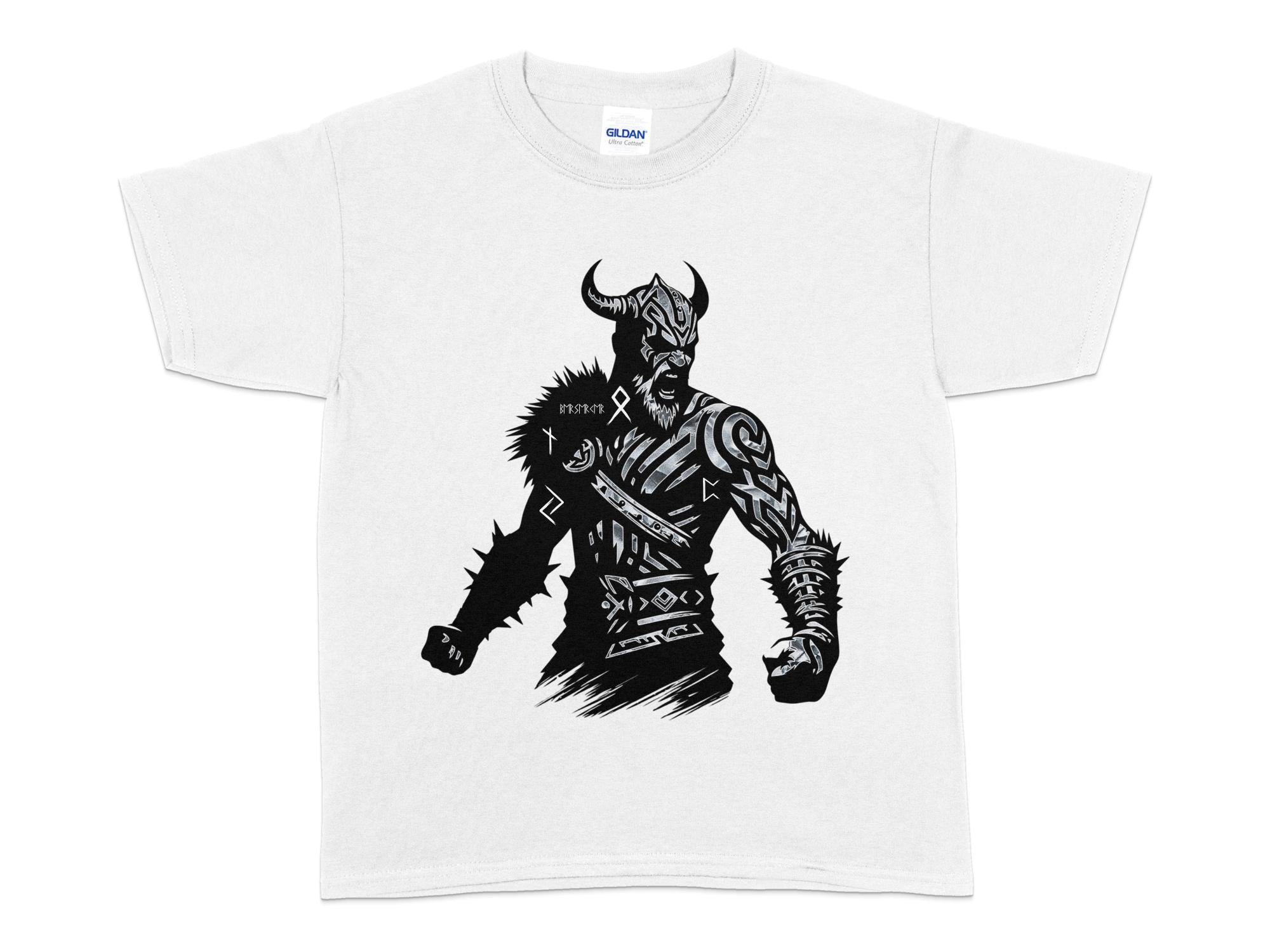 Viking Berserker - Coloured Gildan Kids T Shirt Norse Talisman Unisex Valhalla Tee