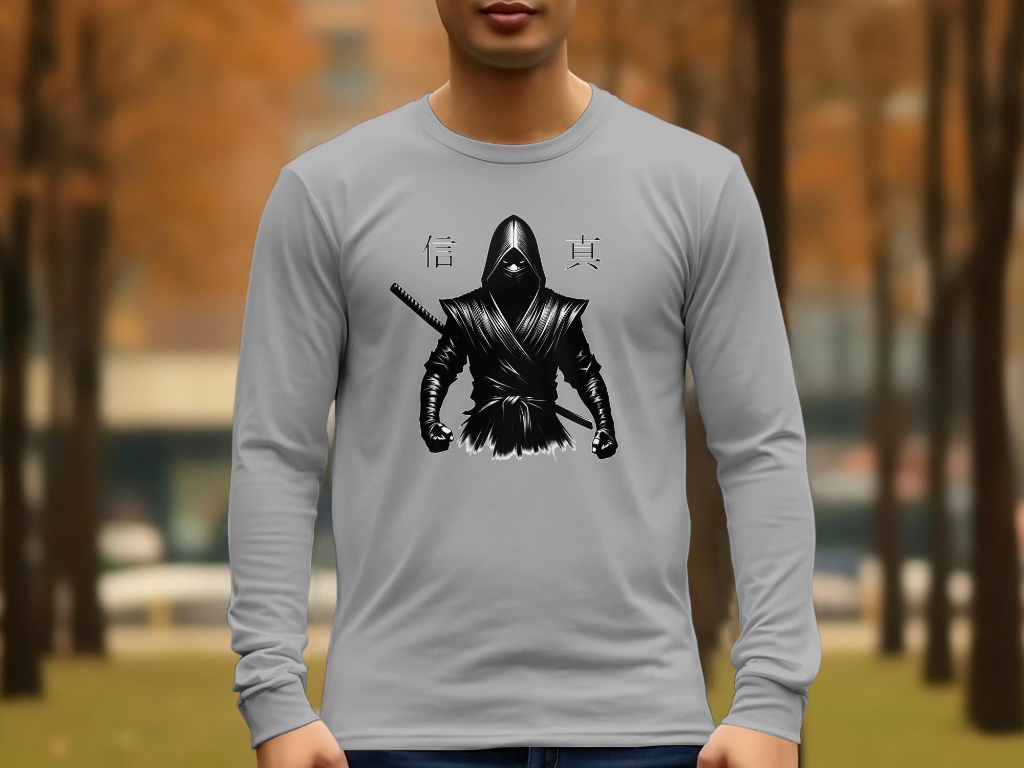 Samurai Ninja - Coloured Gildan Long Sleeve Japanese Talisman Unisex Cultural Symbolic Graphic Design