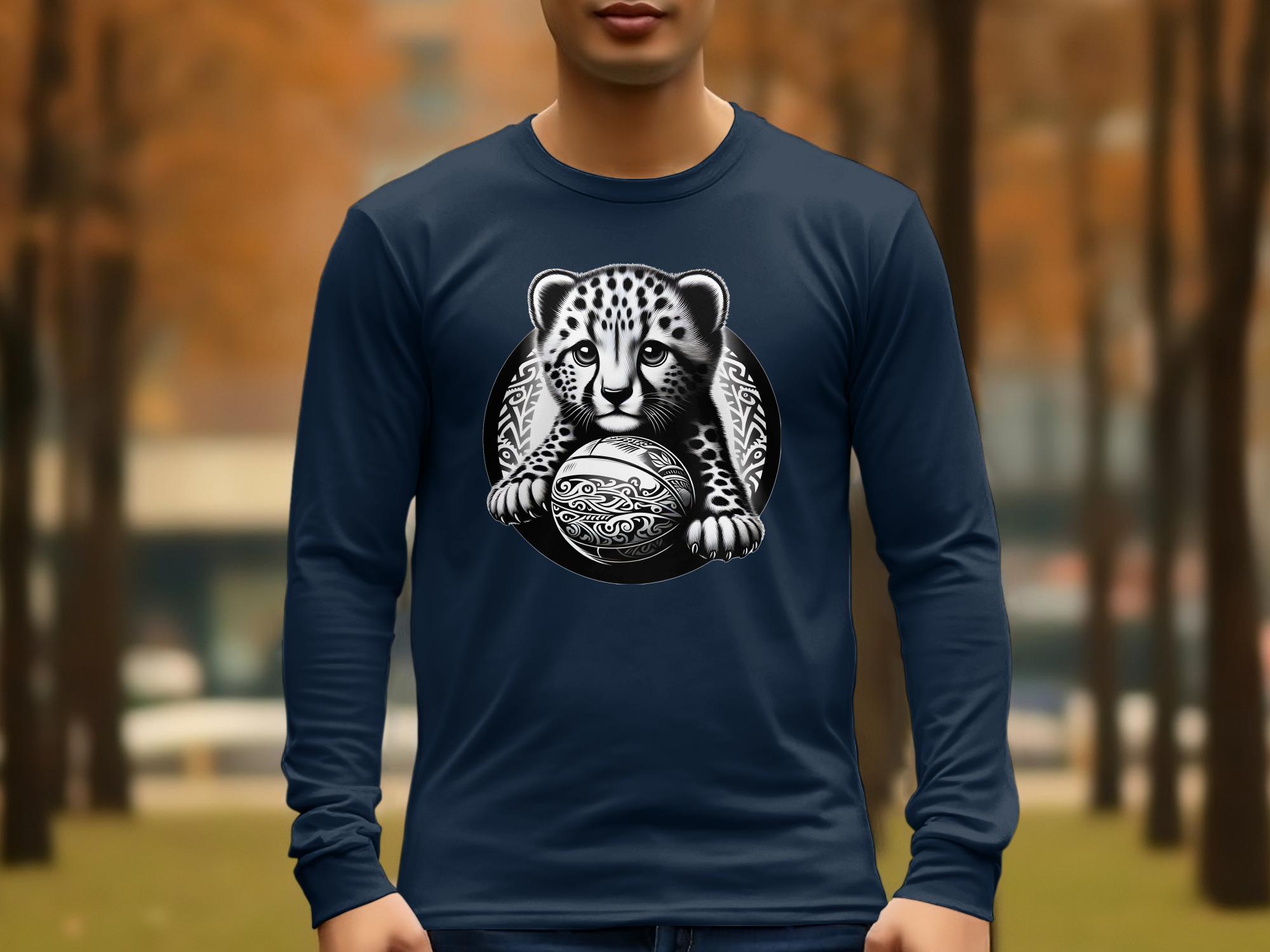 Cheetah World - Coloured Gildan Long Sleeve Realistic Animal Talisman Unisex Cute Tee Graphic Design