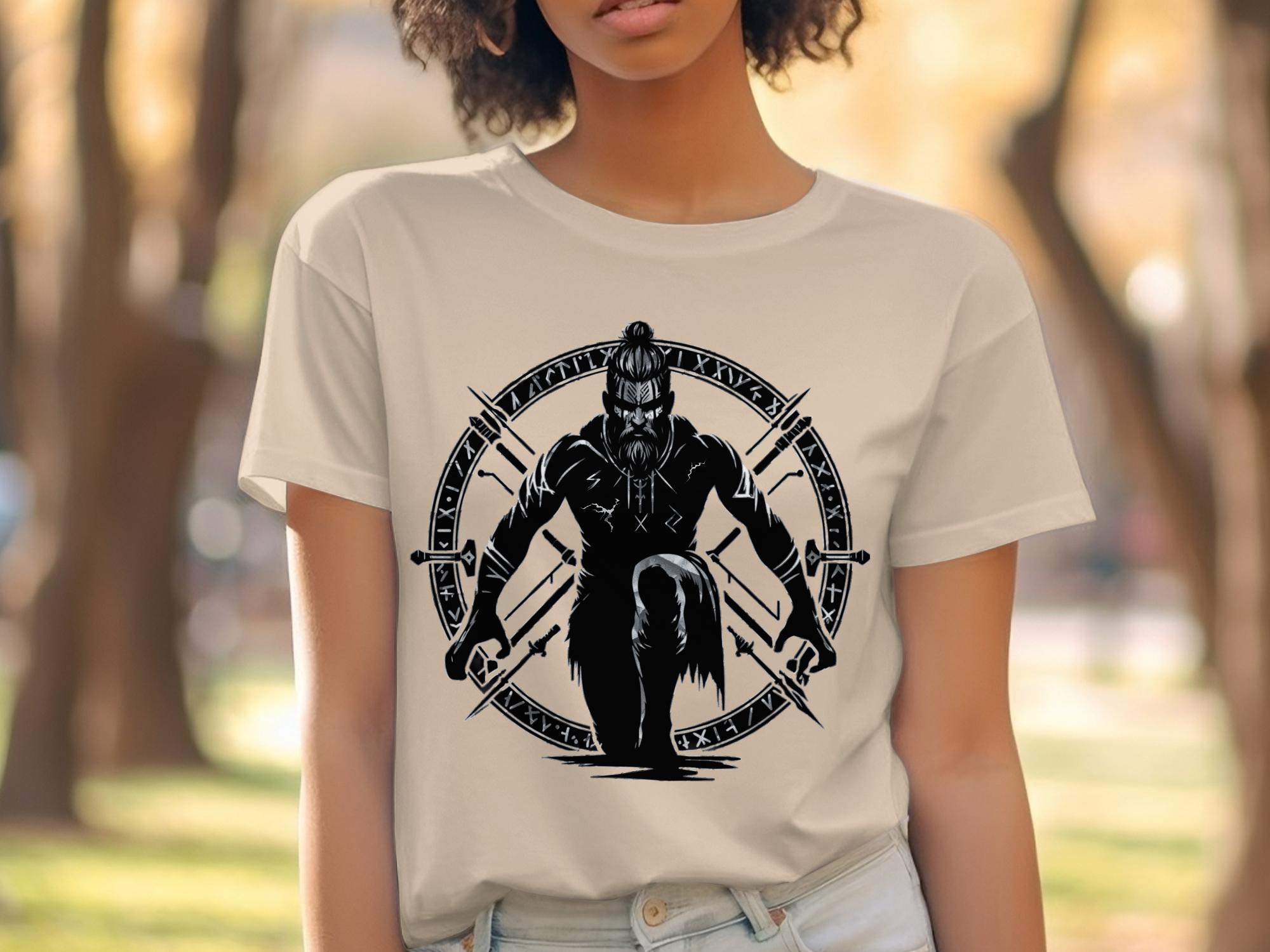 Viking Watchman - Coloured Gildan T Shirt White Norse Talisman Men Women Unisex Valhalla Tee