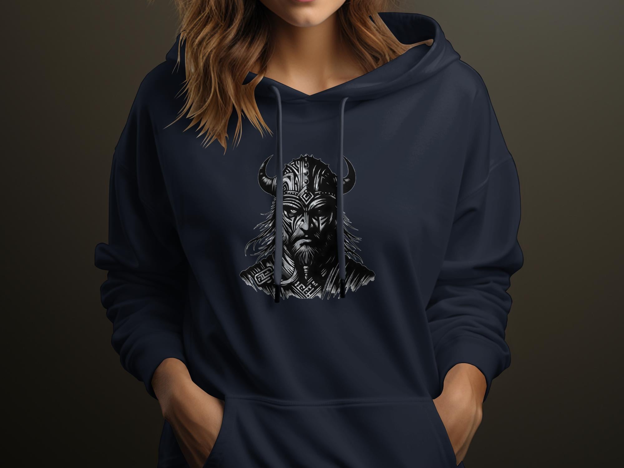 Viking Valour- Coloured Gildan Hoodie White Norse Talisman Men Women Unisex Valhalla Tee