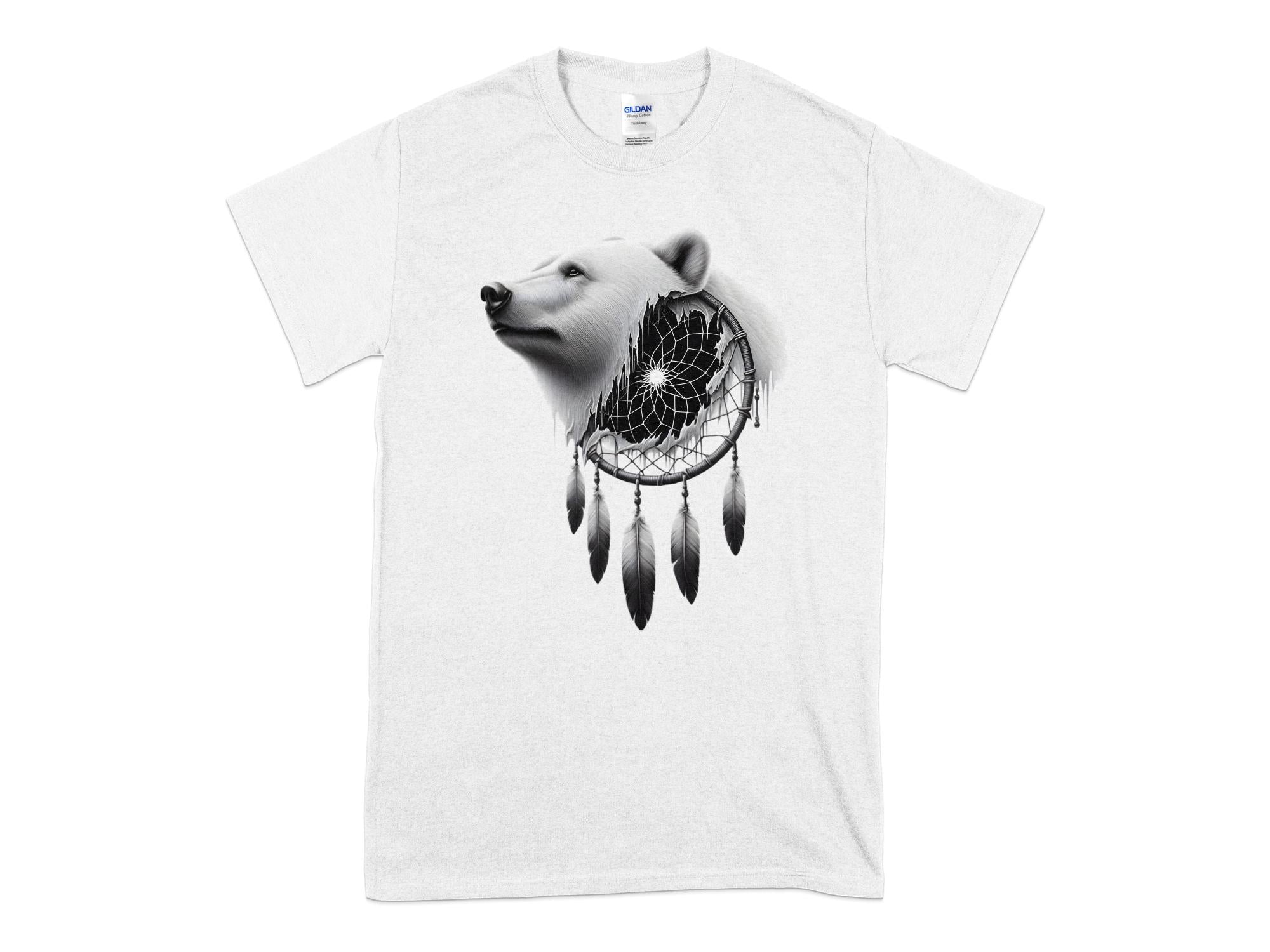 Dreamcatcher Bear - Coloured Gildan T-Shirt Realistic Native American Talisman Unisex Mythology Tee Graphic Design