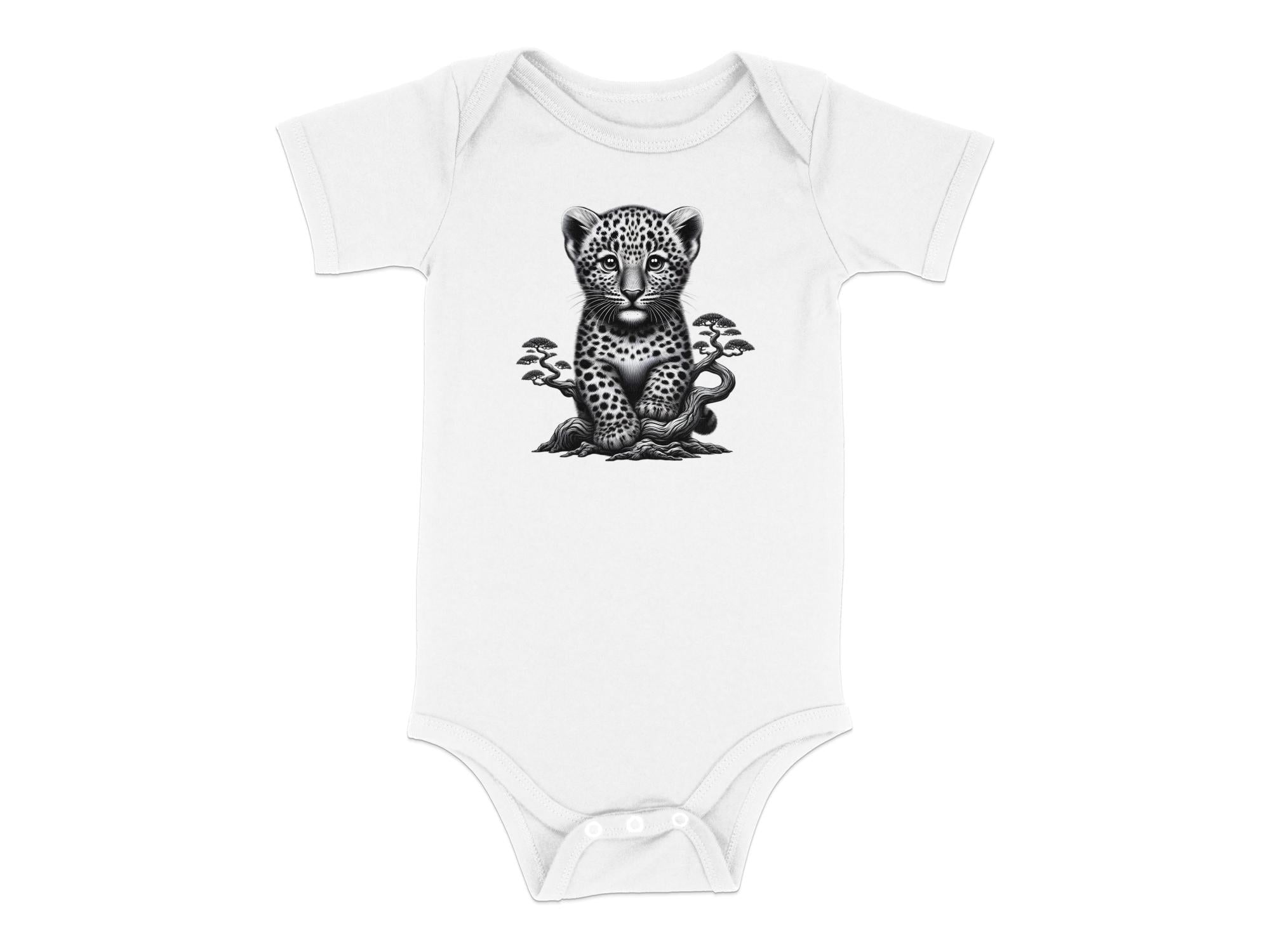 Leopard Bonsai - Coloured Toddler Bodysuit Realistic Animal Talisman Unisex Cute Tee Graphic Design