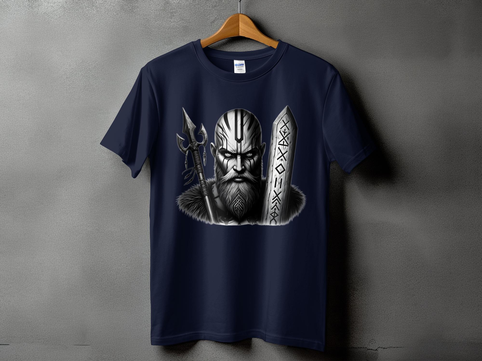 Viking Strength - Coloured Gildan T Shirt Realistic Norse Talisman Men Women Unisex Valhalla Tee Graphic Design