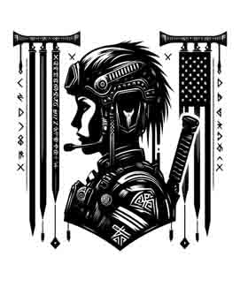 Military Woman Latin Digital Art Collection | PNG, JPEG & SVG | Instant Tattoo Download