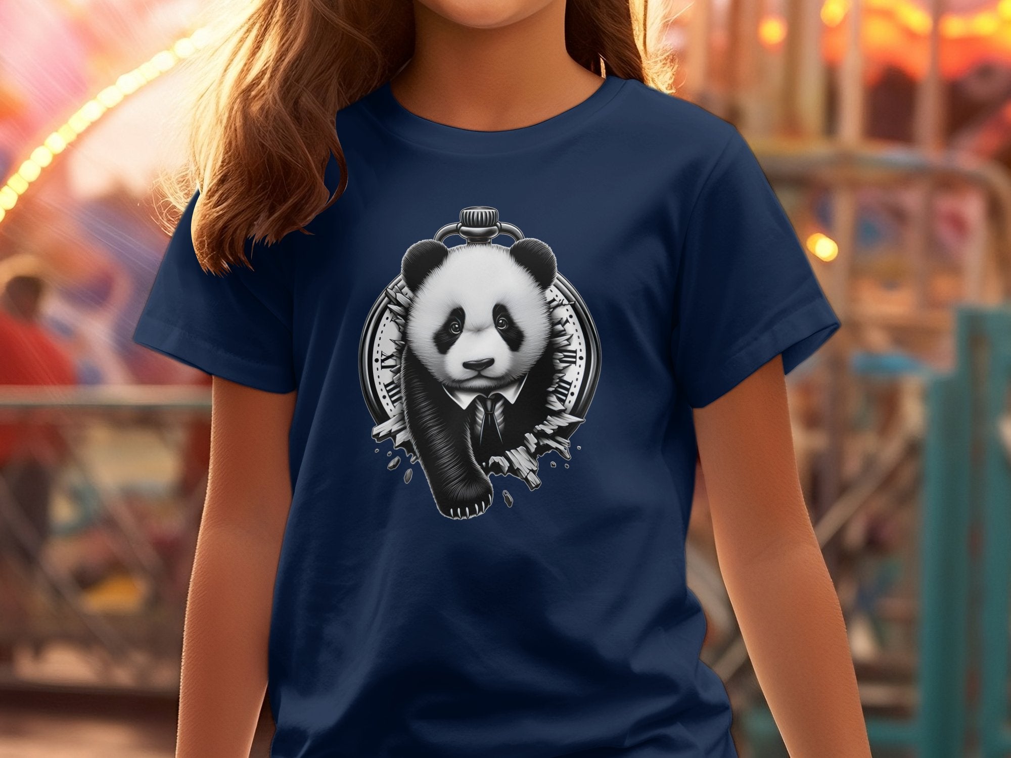 Panda - Coloured Kids T-Shirt Realistic Animal Talisman Unisex Cute Tee Graphic Design