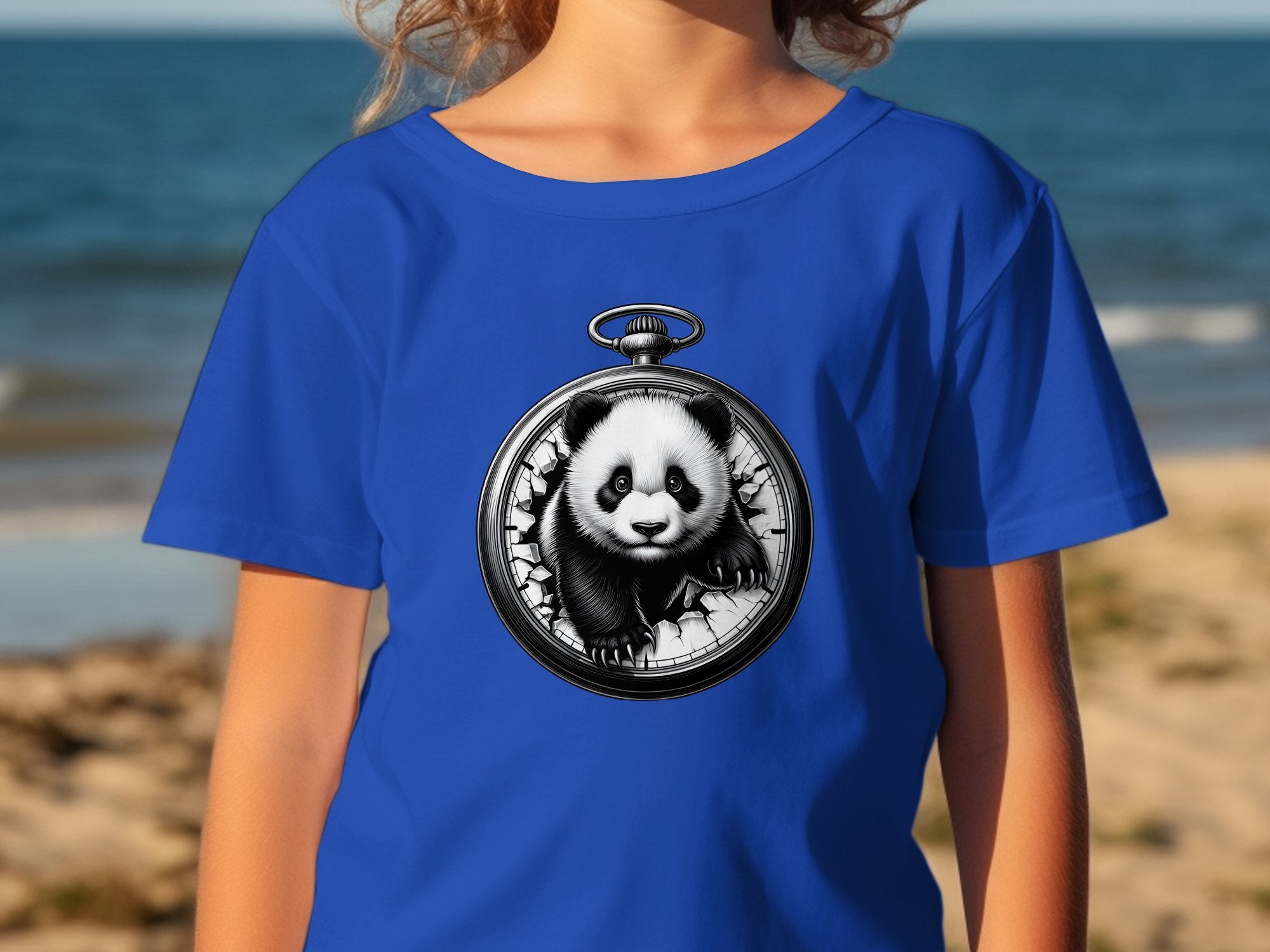 Panda - Coloured Kids T-Shirt Realistic Animal Talisman Unisex Cute Tee Graphic Design