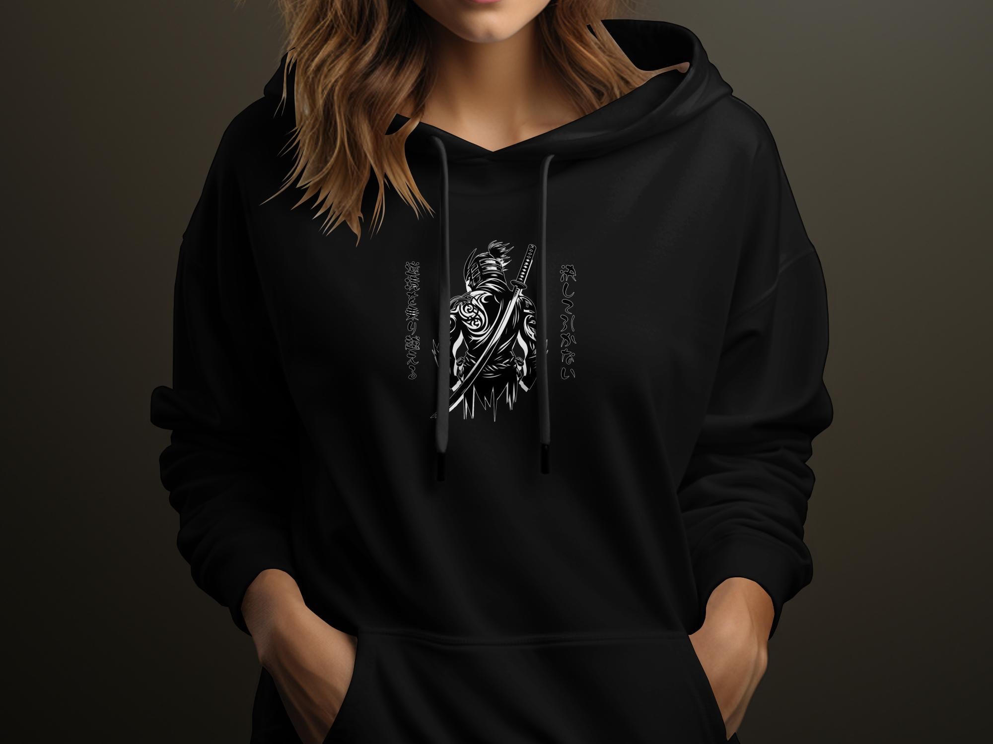 Samurai Ninja - Coloured Gildan Hoodie Japanese Talisman Unisex Cultural Symbolic Graphic Design