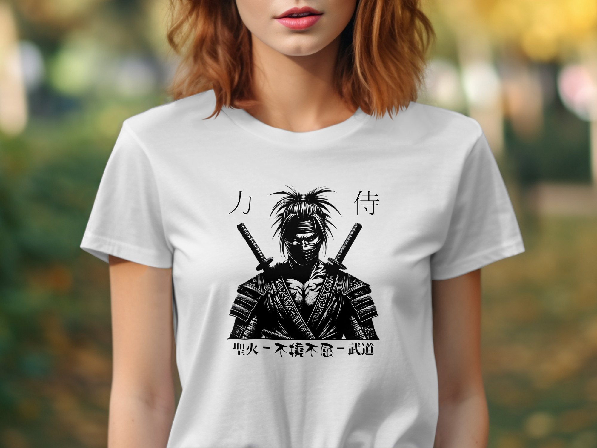 Samurai Ninja - Coloured Gildan T-Shirt Japanese Talisman Unisex Cultural Symbolic Graphic Design