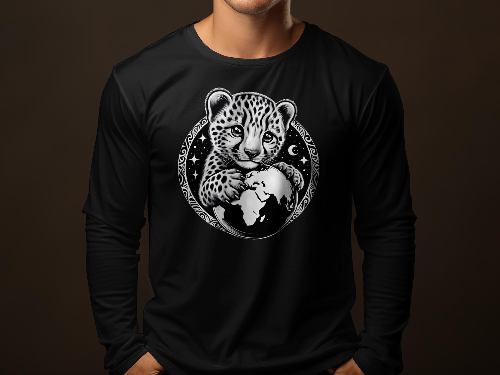 Cheetah World - Coloured Gildan Long Sleeve Realistic Animal Talisman Unisex Cute Tee Graphic Design