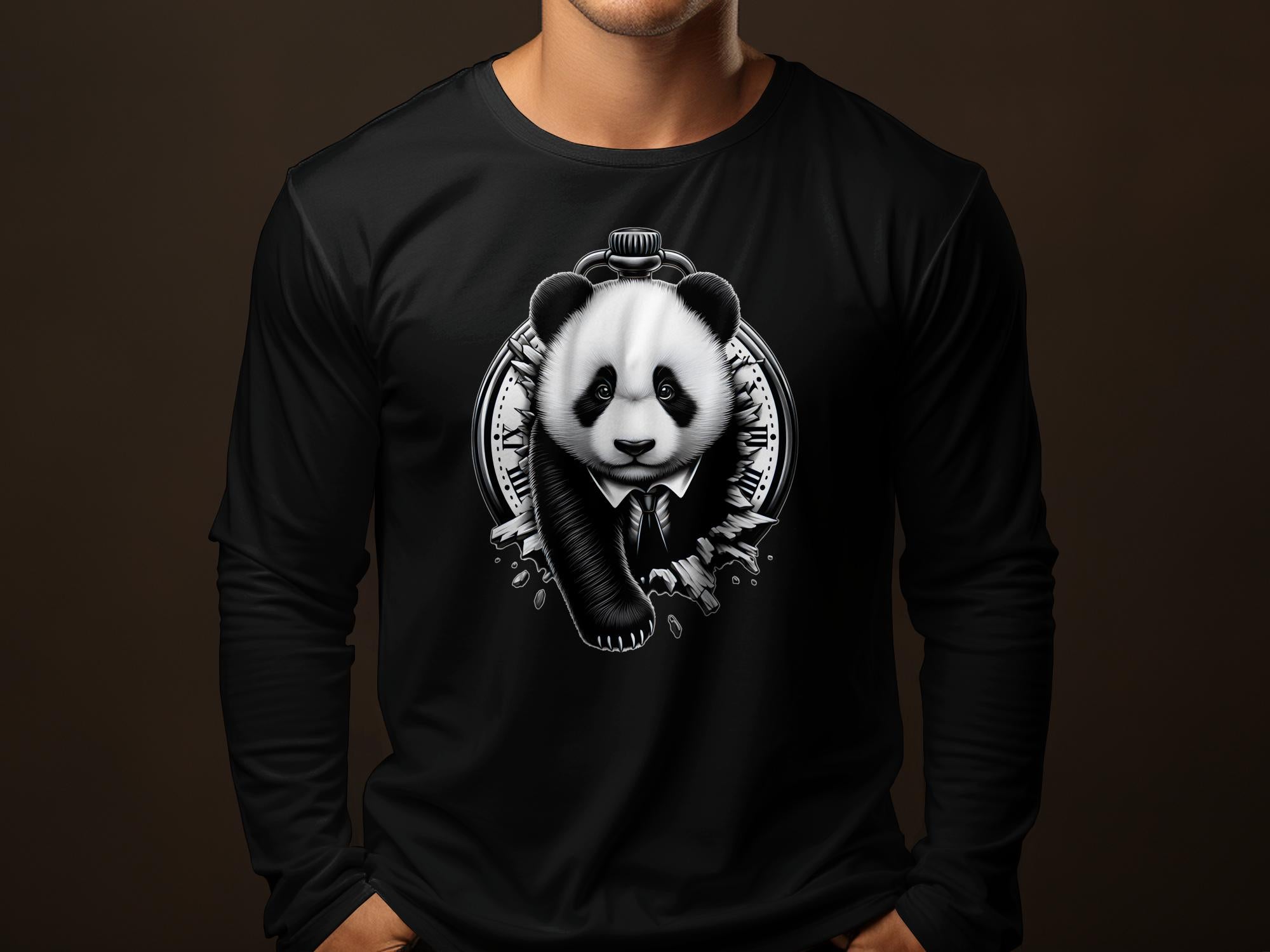 Panda - Coloured Gildan Long Sleeve Realistic Animal Talisman Unisex Cute Tee Graphic Design