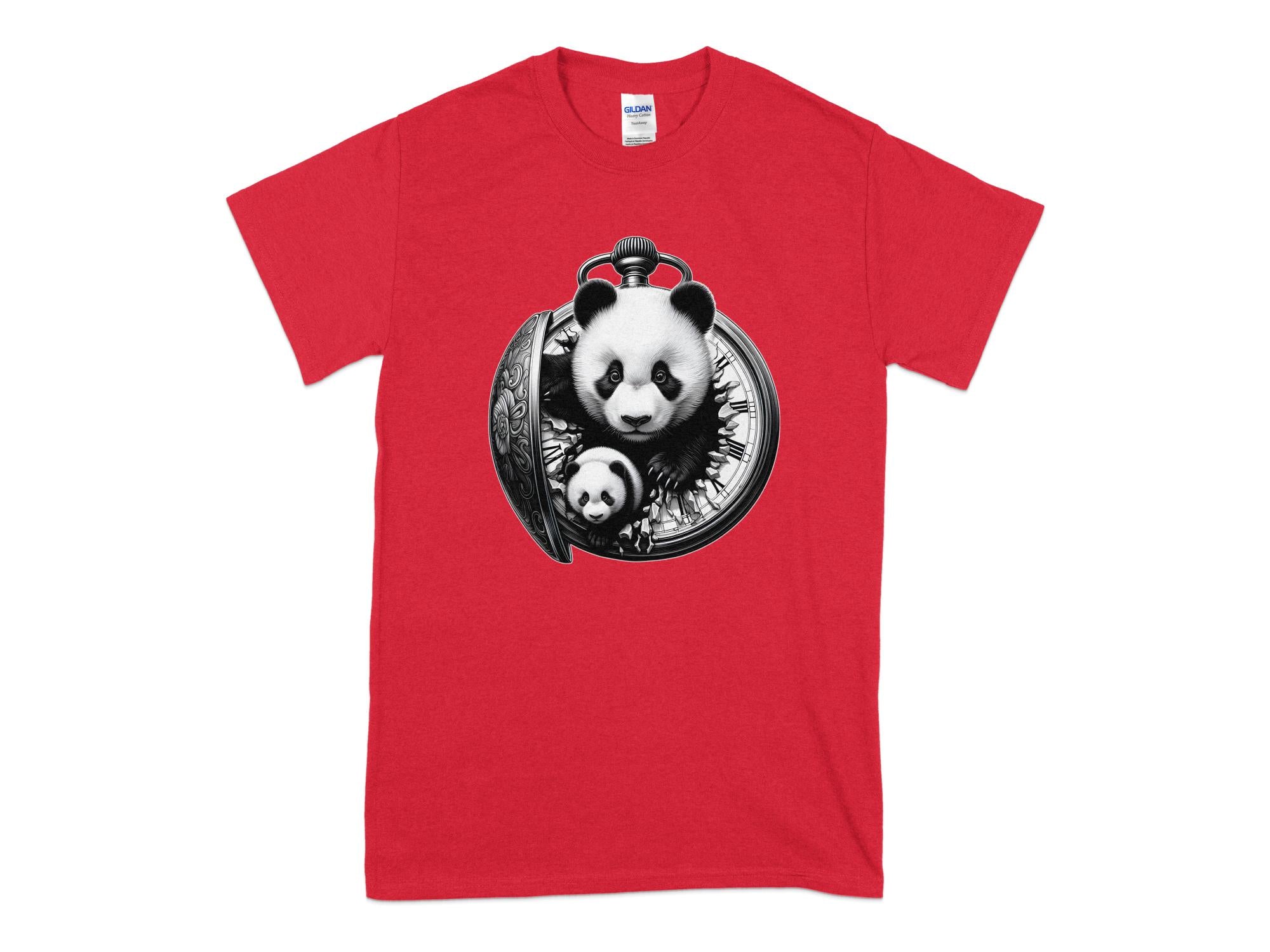 Panda - Coloured Gildan T-Shirt Realistic Animal Talisman Unisex Cute Tee Graphic Design